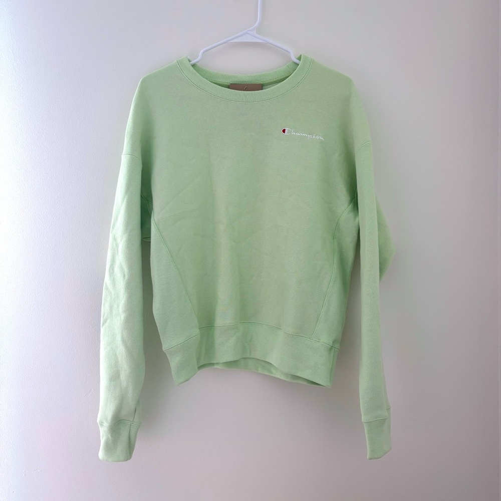 Champion Reverse Weave Light Green Sweatshirt